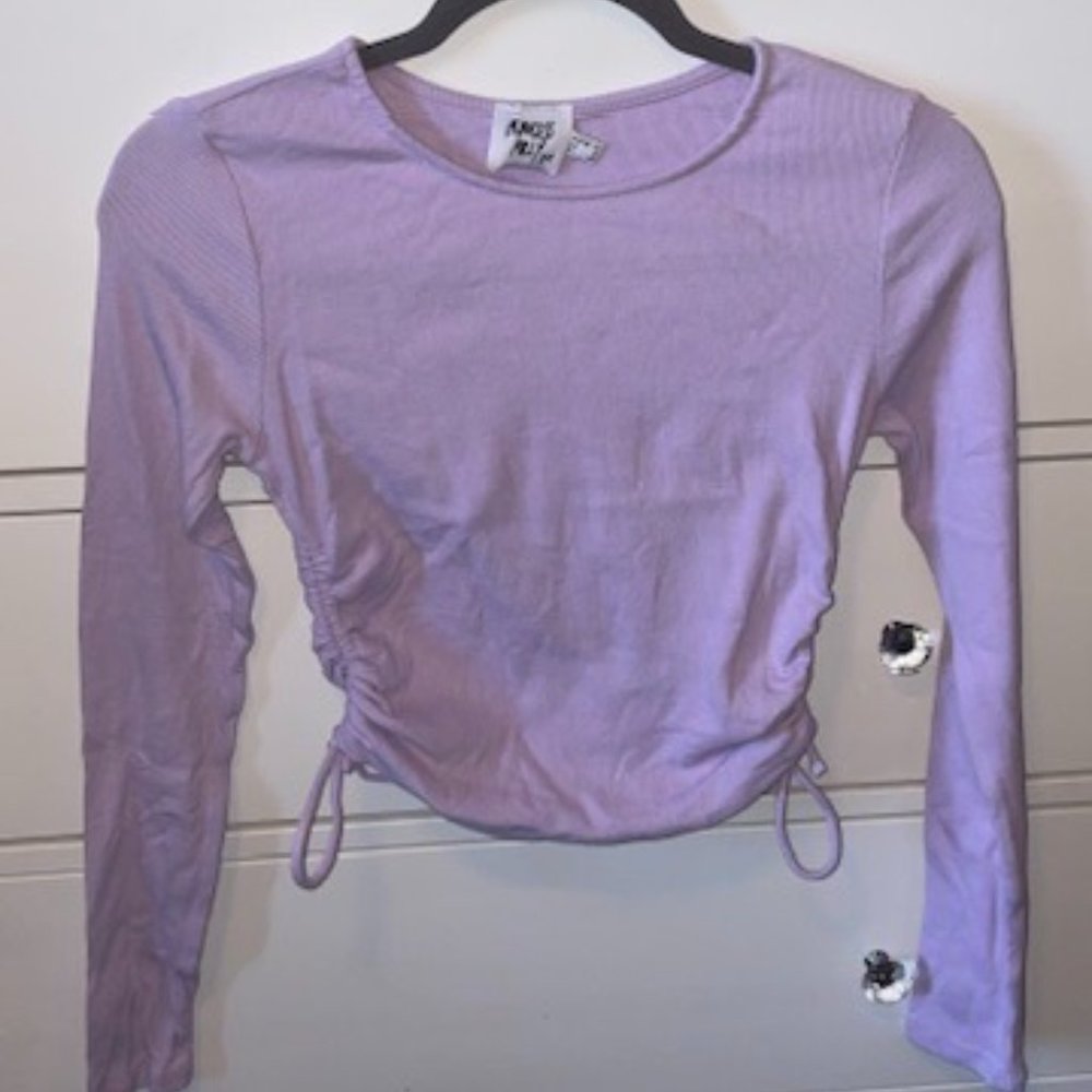 💜Princess Polly Long Sleeve Ruched-Tie Top💜